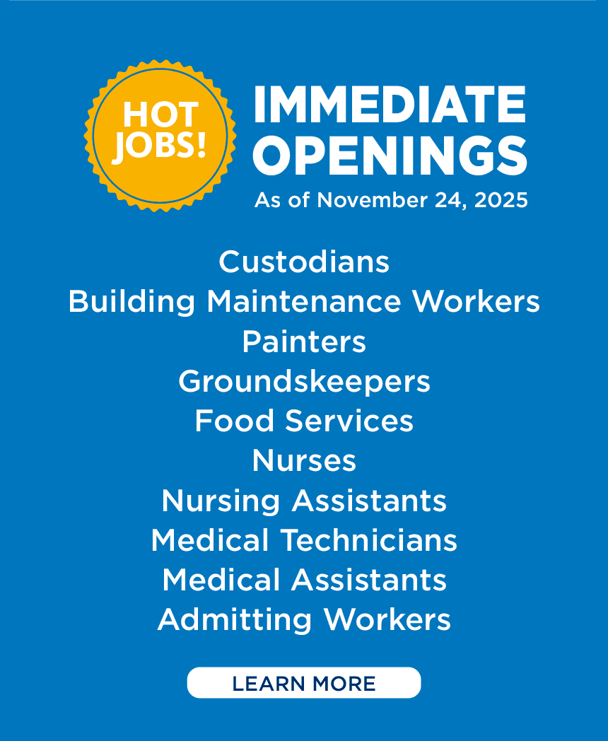 Immediate Openings